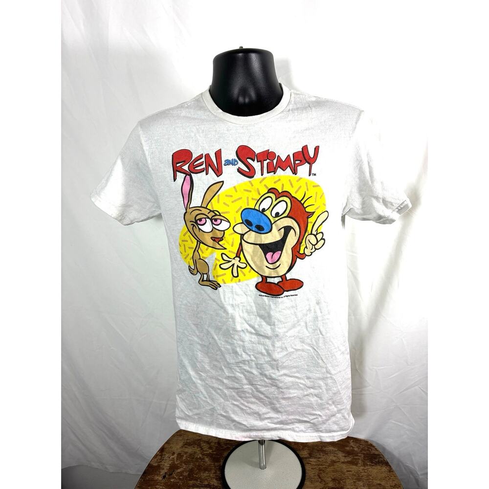 Ren & Stimpy Graphic T-Shirt White Adult Small